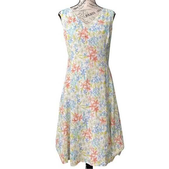 Liz Claiborne Floral Sleeveless Mini Dress in Size ***SEE MEASUREMENT*** - Picture 1 of 9
